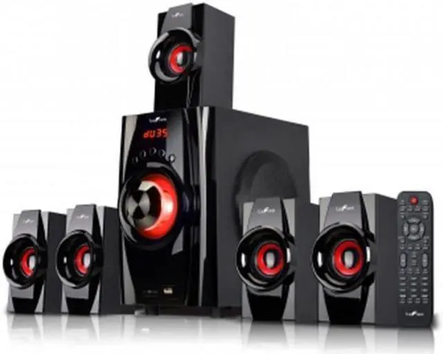 Main image of Befree Sound BFS-410 5.1 Channel Surround Sound Bluetooth Speaker System, Red
