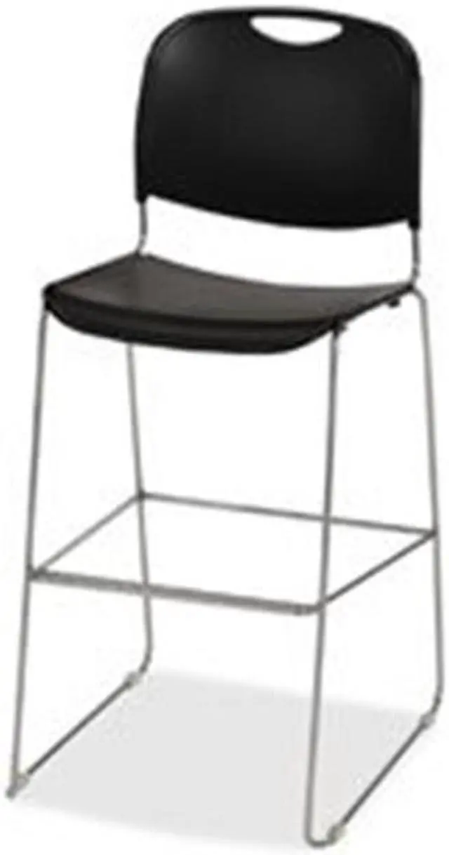 Alt view image 2 of 4 - Lorell Chair Bistro 450 lb Cap 19-1/4"x22-1/8"x42-7/8" BK 42947