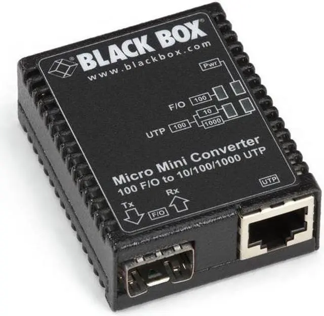 Alt view image 4 of 6 - Micro Mini Media Converter, 10-/100-/1000-Mbps Copper to 100-Mbps Duplex Fiber, SFP