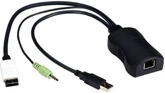 Alt view image 2 of 10 - BLACK BOX KV1408A SERVER ACCESS MODULE - SINGLE-HEAD, DISPLAYPORT, USB HID, AUDIO, CATX, 45 DAY ST