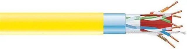 Main image of Black Box C6ABC51S-YL-1000 1000 ft. CAT6A 650MHz Solid Bulk Cable F/UTP CMP Yellow