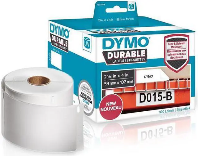 Main image of Dymo 1933088 LW Durable 2-5 16 x 4 in. White Poly, 300 Labels