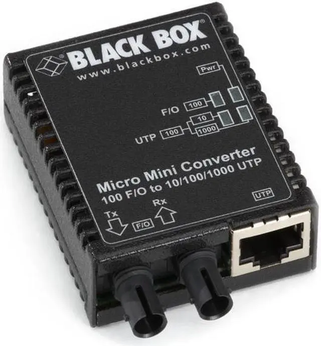 Alt view image 4 of 5 - Micro Mini Media Converter, 10-/100-/1000-Mbps Copper to 100-Mbps Duplex Fiber, Multimode, 1310-nm, 5 km, SC