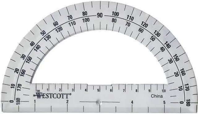 Main image of PROTRACTOR 6IN 180 DEGREE CLEAR