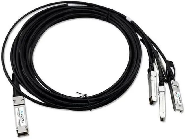 Alt view image 2 of 5 - Axiom 332-1366-AX 40Gbase-Cr4 Qsfp+ To 4 10Gbase-Cu Sfp+ Passive Dac Dell Compatible 3M