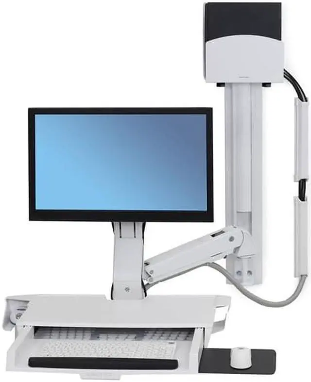 Alt view image 6 of 13 - Ergotron StyleView Sit Stand Combo 18 Lbs. Max Monitor White 45-272-216