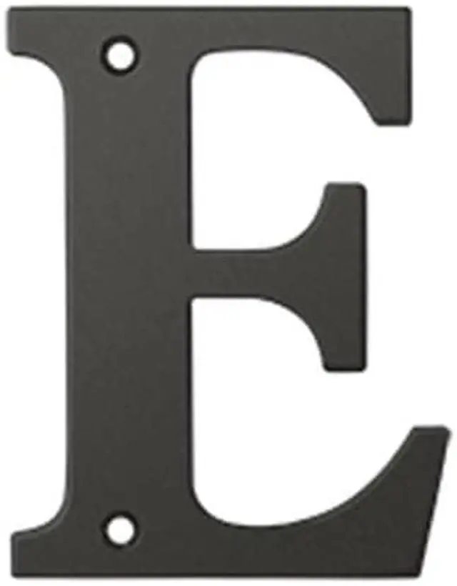 Main image of Deltana RL4E-10B 4 in. Residential Letter E, Oil Rubbed Bronze - Solid