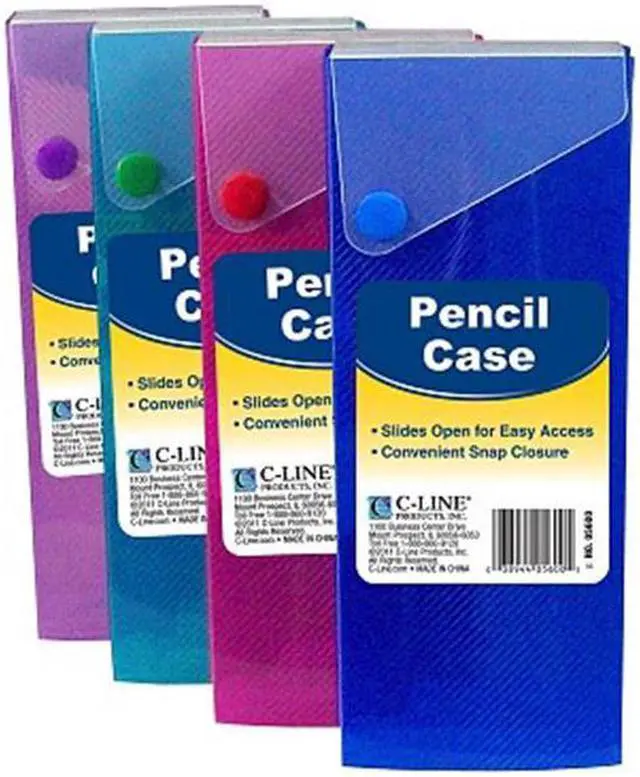 Alt view image 2 of 8 - C-Line Products Slider Pencil Case, 1 Pencil Case (Color May Vary)