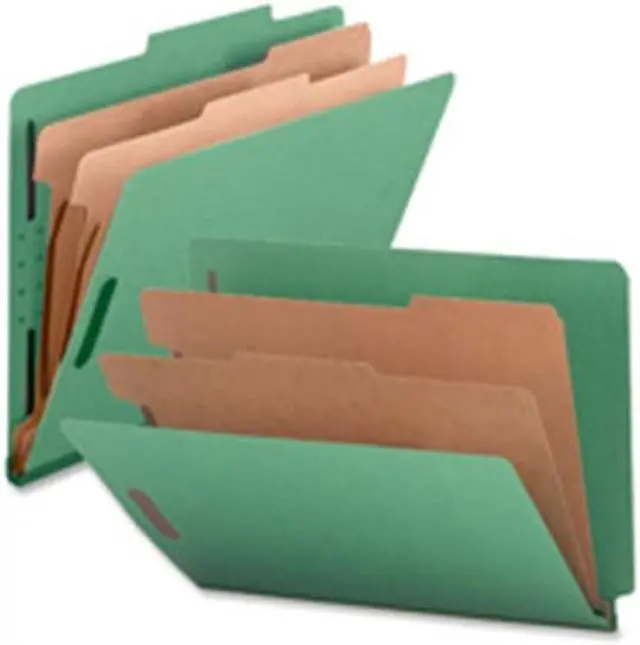 Alt view image 2 of 4 - Smead Manufacturing Company SMD14034 Classification Folders- 2 Dividers- Letter- Yellow