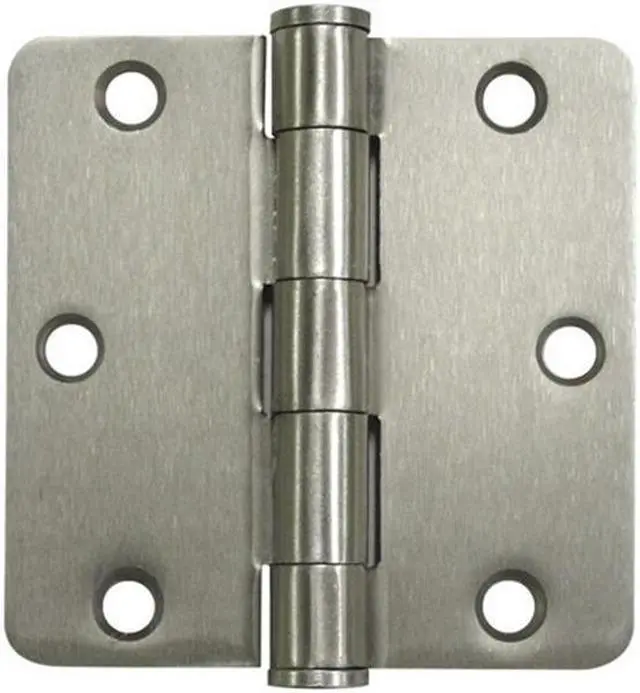Main image of Deltana S35R4HD15 3.5 x 3.5 x 0.25 in. Heavy Duty Radius Hinge, Satin Nickel - Steel  - Pack of 2