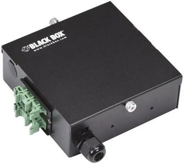Alt view image 3 of 7 - Black Box JPM398A Wallmount Mini DIN Rail Fiber Enclosure - 1-Slot Adapter