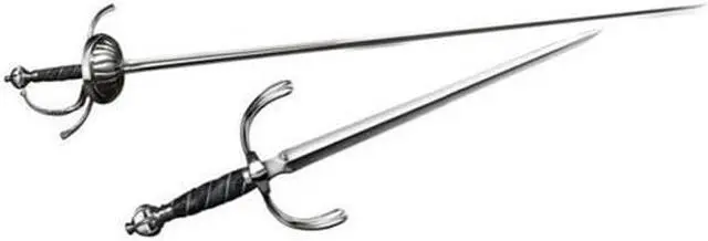 Alt view image 5 of 9 - COLDSTEEL 88CHR Cold Steel Cup Hilt Rapier Ribbed Shell Swept