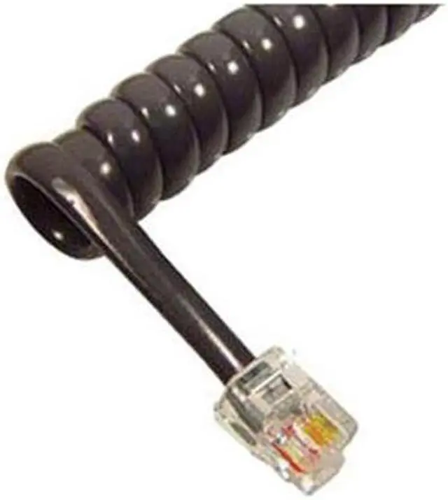 Main image of 12 ft. GCHA444012-FMG4 Handset Cord - Dark Gray