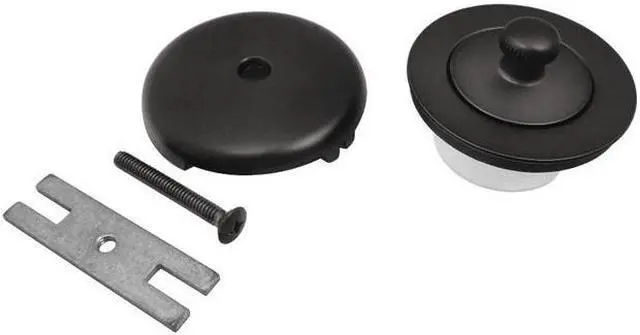 Main image of Kingston Brass DLT5301A0 Lift & Turn Tub Drain Kit, Matte Black - 2.75 x 3.13 x 2.25 in.
