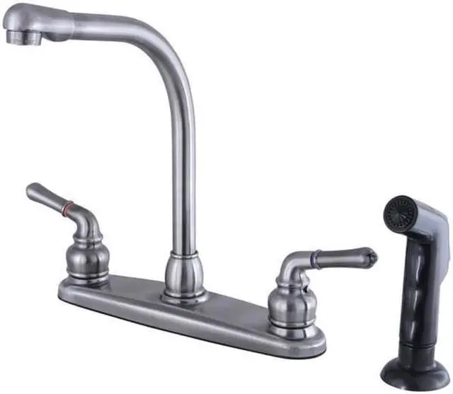 Main image of Kingston Brass KB7500SP Centerset Kitchen Faucet, Black Stainless - 2.25 x 10 x 10.88 in.