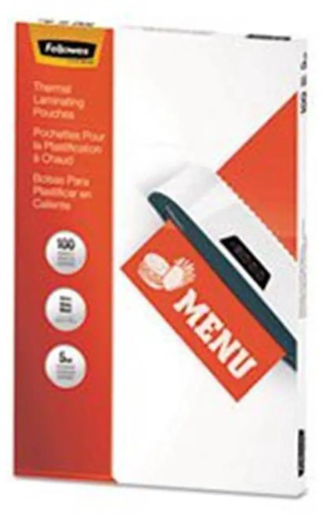 Alt view image 7 of 20 - Fellowes Thermal Laminating Pouches Menu 5 mil 100/Pack 5746001