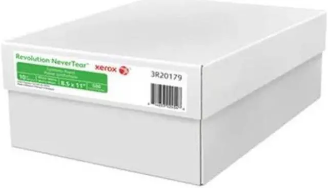 Main image of XEROX 3R20179 Revolution NeverTear Exceptional Synthetic Paper, 8.5" x 11", 10 mil Matte White, 500/Carton