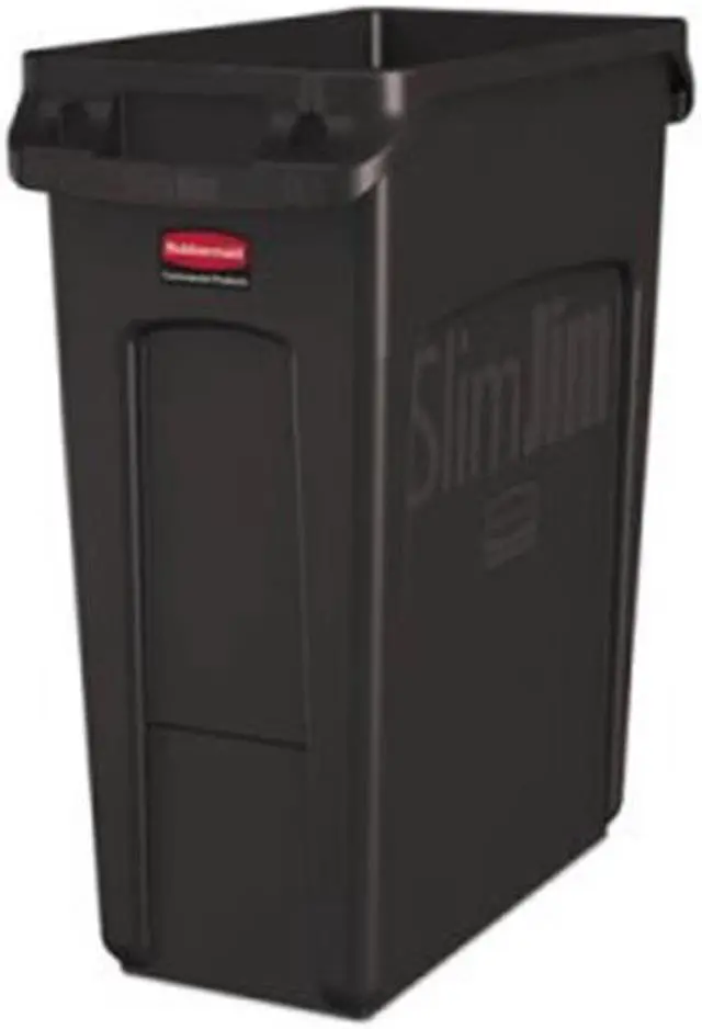 Alt view image 2 of 8 - RUBBERMAID COMMERCIAL 1955959 Slim Jim 16 gal Rectangular Slim-Profile Plastic