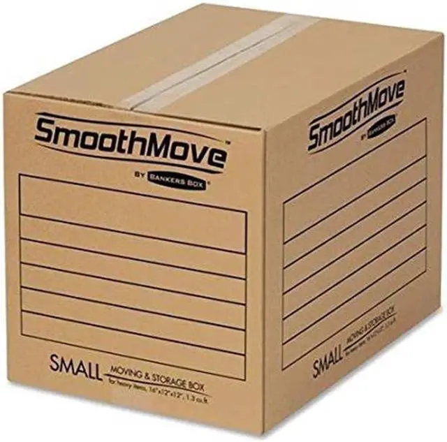 Alt view image 3 of 19 - Fellowes 7713801 Bankers Box SmoothMove Basic Moving Boxes, Small Size, Kraft, Blue, 12"H x 12"W x 16"D - 1 Pack (25 Boxes)