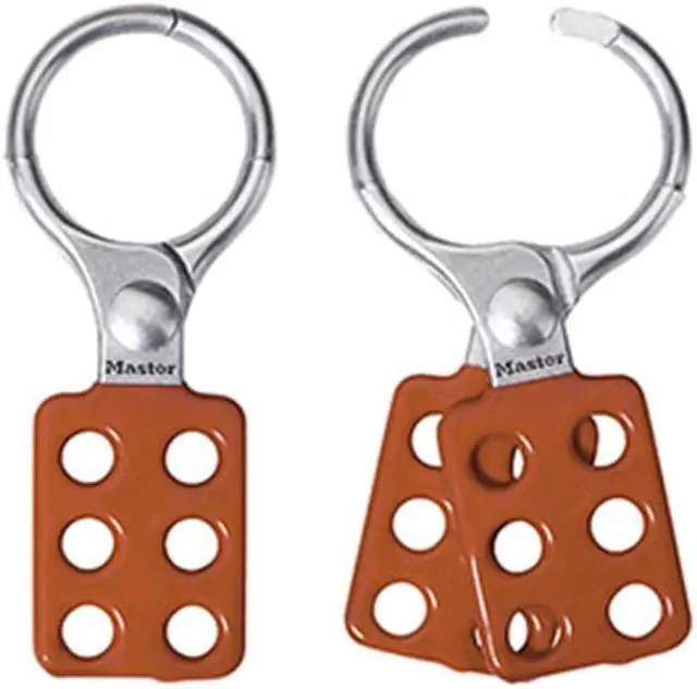 Alt view image 4 of 6 - SAFETY HASP, ALUMINUM, 1-1 2 INCH DIAMETER JAWS, RED HANDLE 1 EA