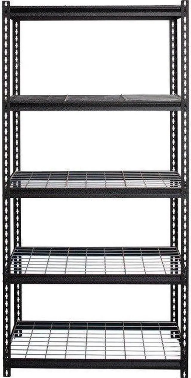 Main image of Lorell LLR99929 Wire Deck Shelving, Black - 36 x 18 x 72 in.