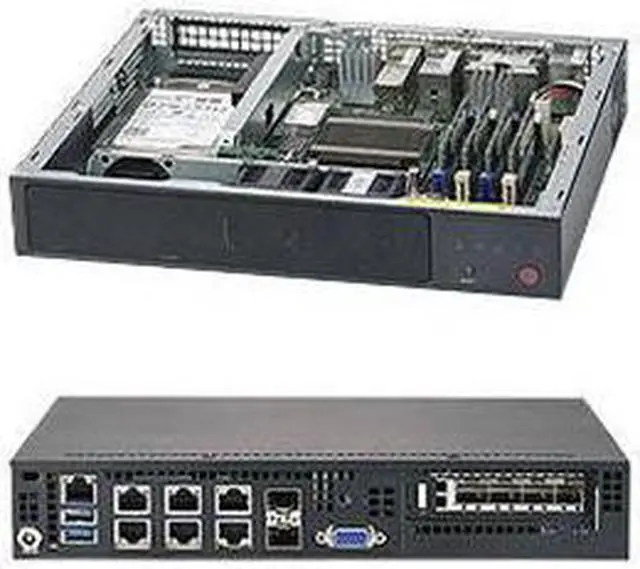 Alt view image 5 of 6 - Supermicro SuperServer SYS-E300-9A w/ Intel Atom C3858, 2x SFP+, 2x 10GBase-T, 4x GbE LAN