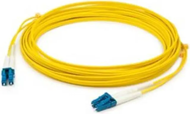 Alt view image 2 of 6 - AddOn 2m ALC (Male) to LC (Male) Yellow OS2 Duplex OFNR (Riser-Rated) Fiber Patch Cable - 100% and