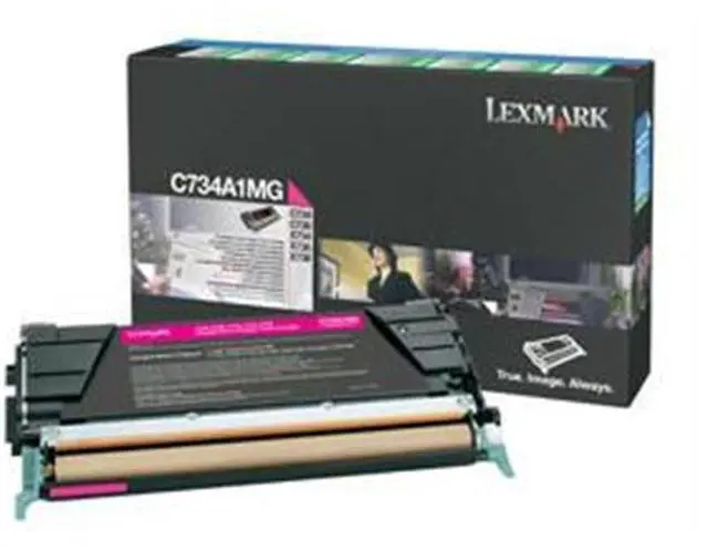Alt view image 6 of 11 - Lexmark C734A4CG Return Program Toner Cartridge - Cyan