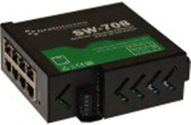 Alt view image 4 of 20 - Brainboxes Hardened Industrial Ethernet 8 Port Switch Din Rail Mountable