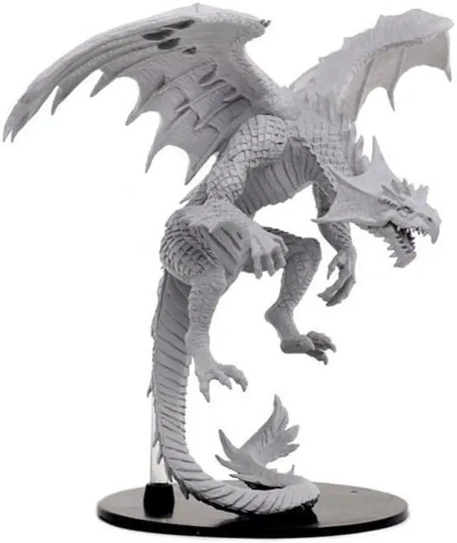Alt view image 4 of 18 - Pathfinder Deep Cuts Gargantuan White Dragon Unpainted WizKids