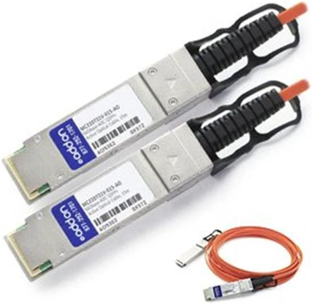 Main image of AddOn MC220731V-015-AO 49.21 ft. Cat Twinaxial Black Network Ethernet Cable