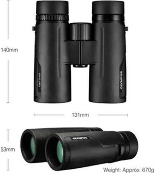 Alt view image 6 of 10 - Olympus 8x42 PRO Roof Prism Binocular, 7.5 Degree Angle of View, Black