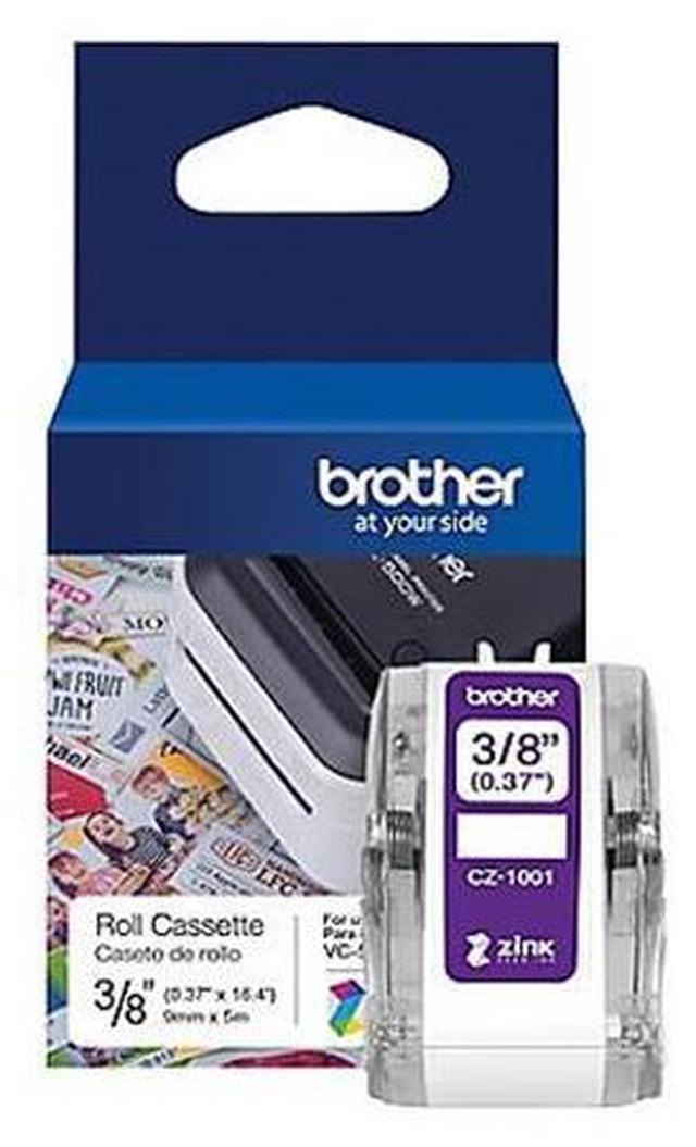 Alt view image 3 of 19 - Brother Genuine CZ-1001 3/8" (0.37") 9mm wide x 16.4 ft. (5 m) long label roll featuring ZINK® Zero Ink technology - 3/8" Width x 16 13/32 ft Length - Zero Ink (ZINK)