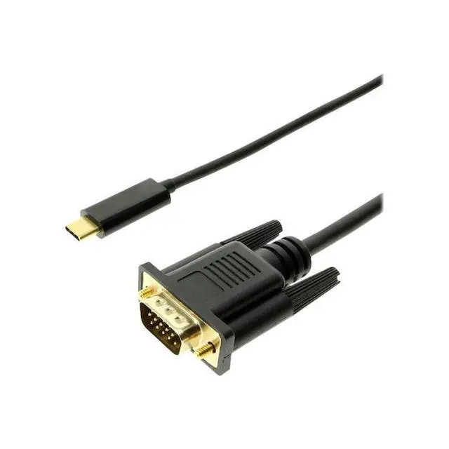 Alt view image 4 of 4 - 4XEM USB-C to VGA Cable - 6FT - USB/VGA for Video Device, MacBook, MacBook Pro, MacBook Air, Projector, Monitor, HDTV - 6 ft - 1 x Type C Male USB - 1 x HD-15 Male VGA - Black