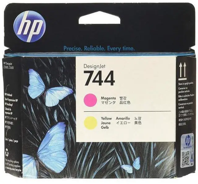 Alt view image 3 of 10 - HP 744 Magenta/Yellow DesignJet Printhead, F9J87A