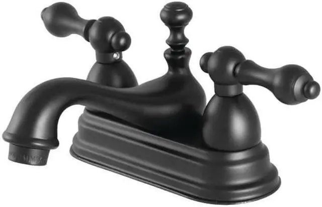Main image of Kingston Brass KS3600AL Traditional 4 in. Centerset Lavatory Faucet - Matte Black