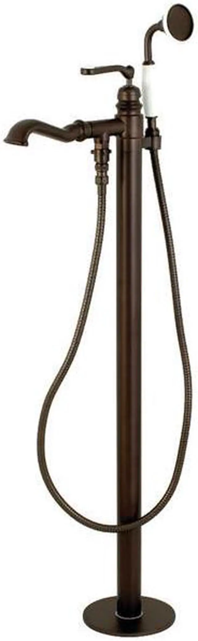 Main image of Kingston Brass KS7015RL Royale Royale Single Handle Freestanding Roman Tub Faucet with Hand Shower, Oil Rubbed Bronze