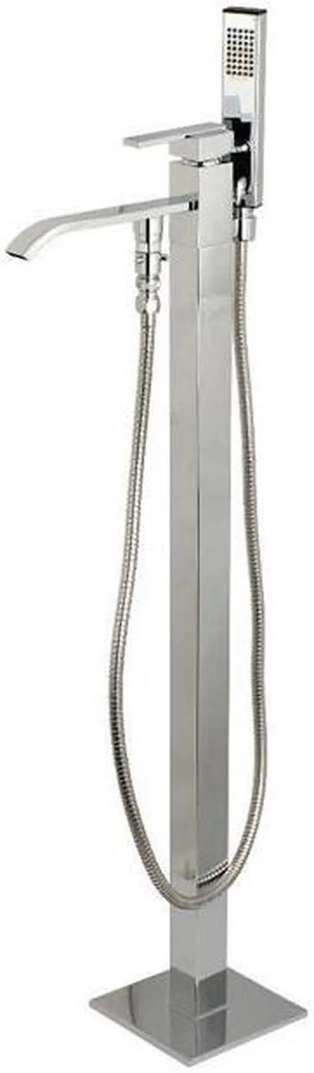 Main image of Kingston Brass KS4131QLL Heritage Freestanding Roman Tub Filler, Polished Chrome - 45.38 x 9 x 6.75 in.