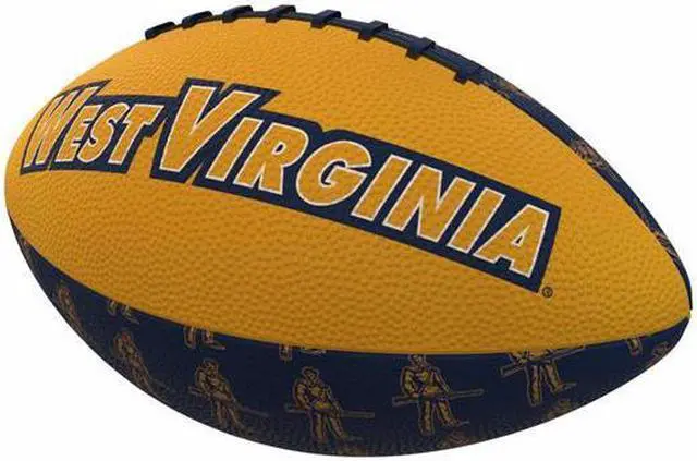 Main image of Logo Brands 239-93MR-3 West Virginia Repeating Mini-Size Rubber Football