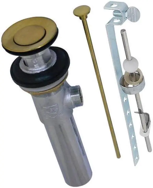 Main image of Kingston Brass KB1007SB Traditional Brass Pop-Up Drain with Overflow - Satin Brass