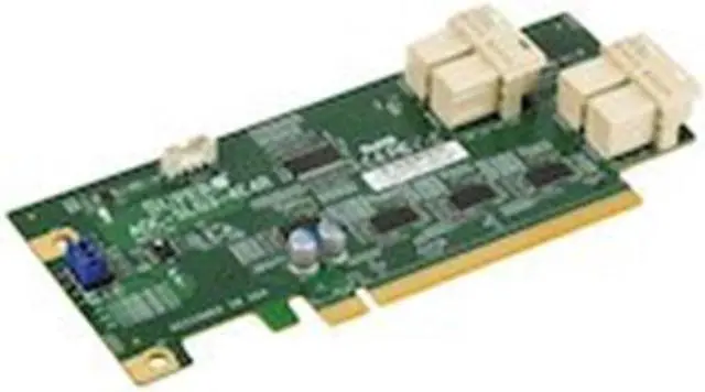 Alt view image 2 of 4 - Supermicro Low Profile 12.8 Gb/s Quad-Port NVMe Internal Host Bus Adapter