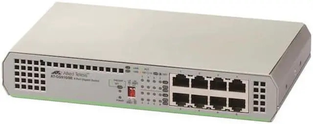 Main image of Allied Telesis 8-Port 10/100/1000T Unmanaged Switch With External Psu