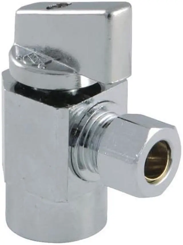 Main image of Kingston Brass KF43101CTL Columbia 0.25 in. Turn Angle Stop Valve, Polished Chrome