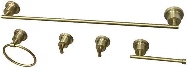 Main image of Kingston Brass BAH8212478SB Concord Modern 5 Piece Bathroom Accessory Set, Satin Brass