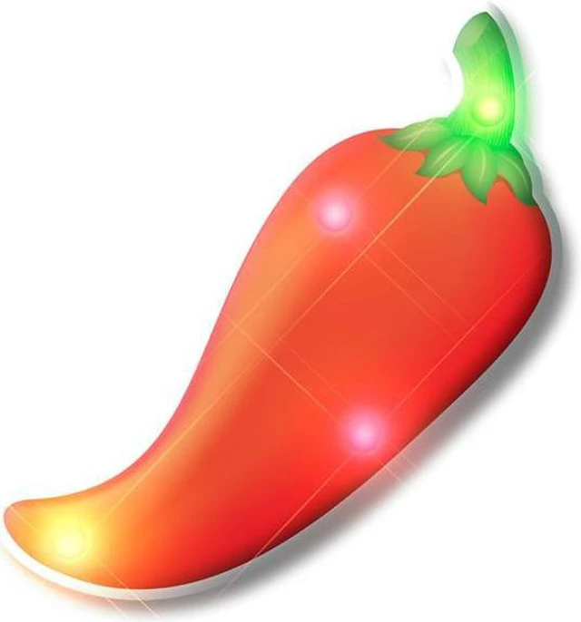 Main image of Blinkee 3360000 Chili Pepper Flashing Body Light Lapel Pins