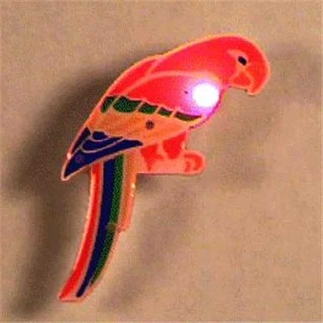 Main image of Blinkee 3400000 Parrot Flashing Body Light Lapel Pins