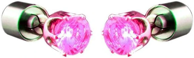 Main image of Blinkee 675020 LED Faux Diamond Pierced Earrings, Pink