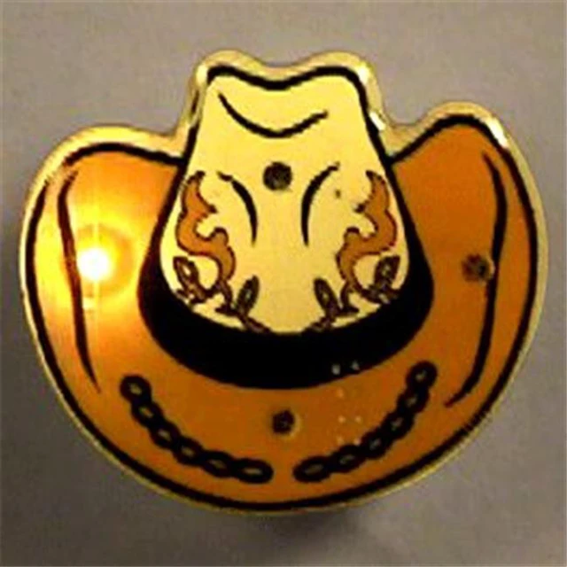 Main image of Blinkee 3350000 Cowboy Hat Flashing Body Light Lapel Pins
