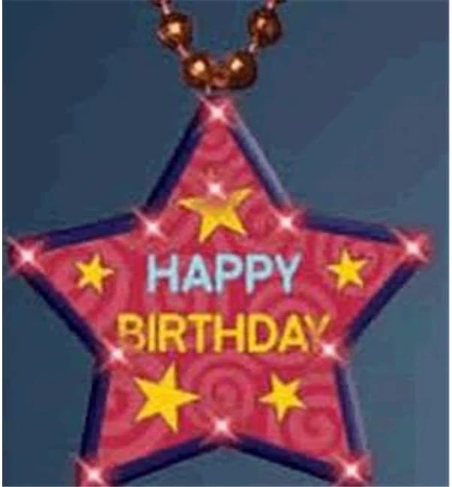Main image of Blinkee 3723000 Huge Happy Birthday Star Beaded Necklace