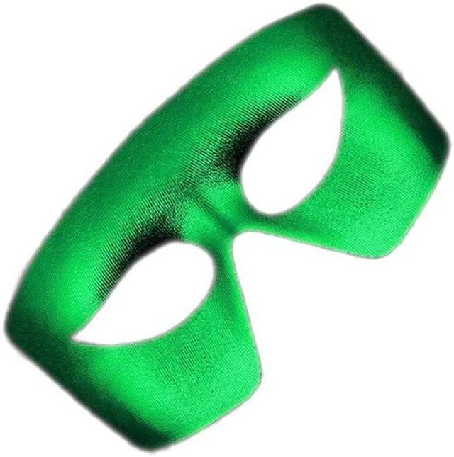 Main image of Blinkee MGRNLMMG Masquerade Green Non-Light Up Metallic Mask Mardi Gras